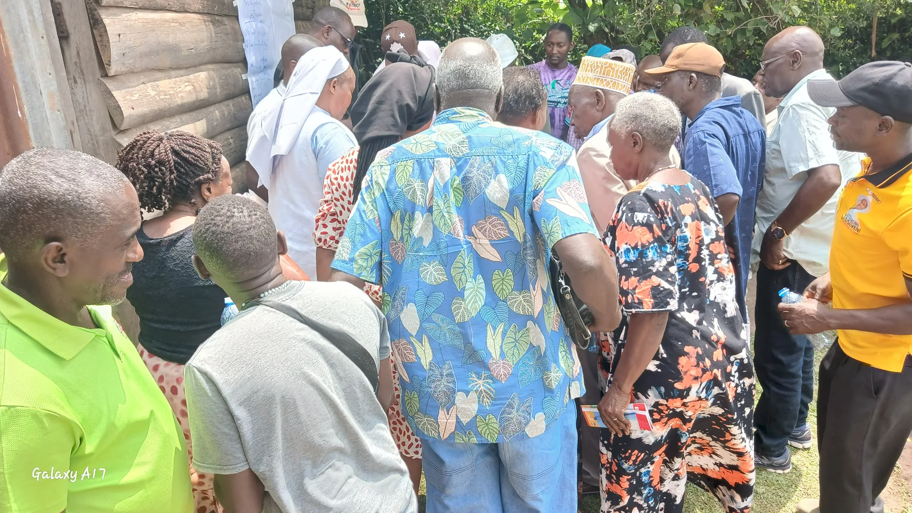 Farmers receiving practical training